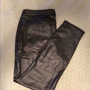 Just Fab Black Metallic Jeans